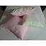 Gekleurd hoofdkussen - roze/ecru - 60x70 cm - 600 gram
