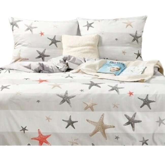 Katoen dekbedovertrek Zeesterren