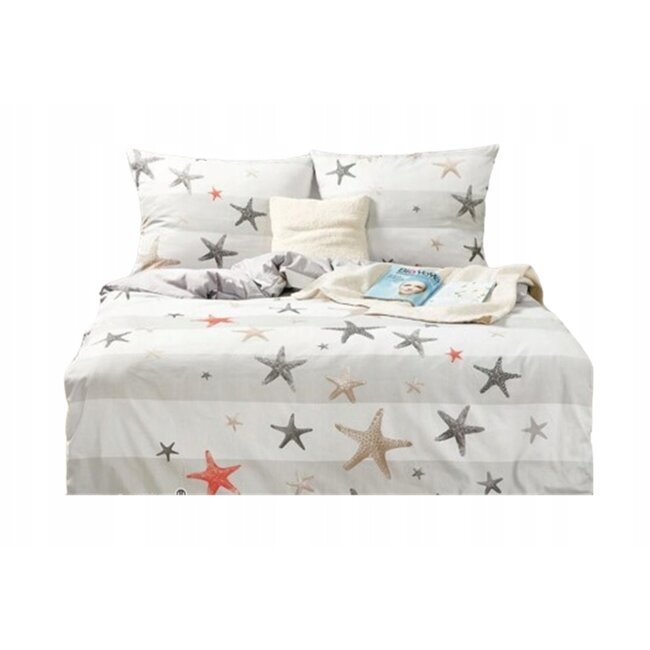 Katoen dekbedovertrek Zeesterren
