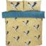Microvezel dekbedovertrek Kraanvogel geel