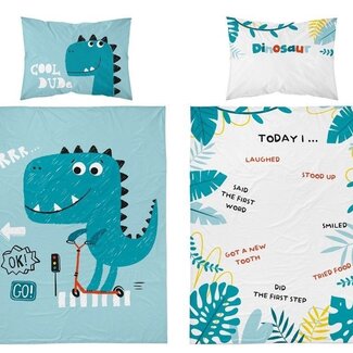 Mayamoo Ledikant dekbedovertrek Cool dude blauw - katoen