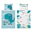 Ledikant dekbedovertrek Cool dude blauw - 100x135 + 40x60 cm - katoen