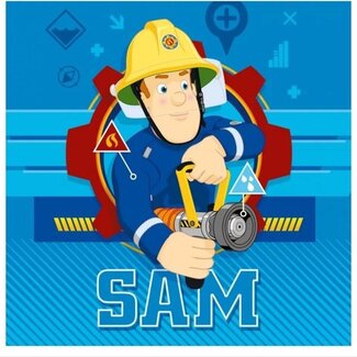 Brandweerman Sam Handdoek SAM - 30 x 30 cm - katoen