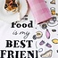 Theedoekdoekenset Food is my best friend - 40x60cm