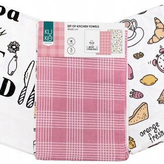 Kuke Theedoekdoekenset Food is my best friend - 40x60cm