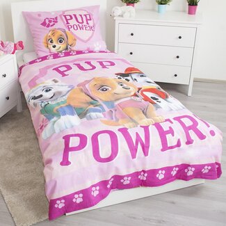 Paw Patrol Katoen kinderdekbedovertrek Pup Power - eenpersoons