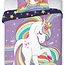 Cuddles Ledikant dekbedovertrek Unicorn Paars - katoen