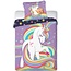Cuddles Ledikant dekbedovertrek Unicorn Paars - katoen