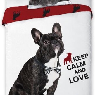 Animal Pictures Katoen kinderdekbedovertrek Franse Bulldogs - Eenpersoons