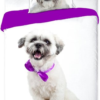 Animal Pictures Katoen kinderdekbedovertrek Maltezer Leeuwtje - Eenpersoons