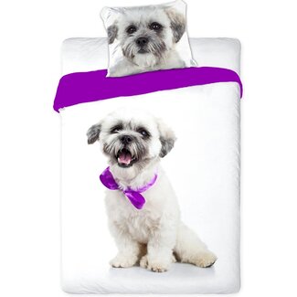 Animal Pictures Katoen kinderdekbedovertrek Maltezer Leeuwtje - Eenpersoons