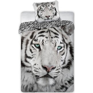 Animal Pictures Katoen kinderdekbedovertrek Tijger - Eenpersoons