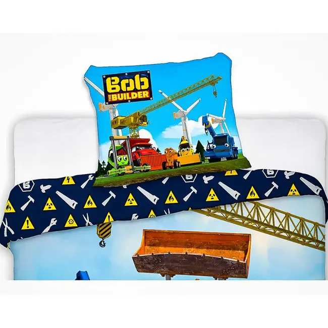 Dekbedovertrek Bob de Bouwer Construction - katoen - 140x200 + 70x90 cm