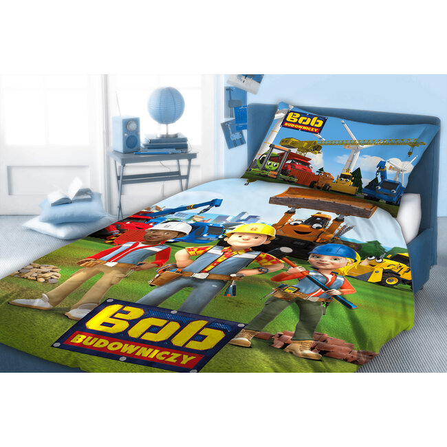 Dekbedovertrek Bob de Bouwer Construction - katoen - 140x200 + 70x90 cm