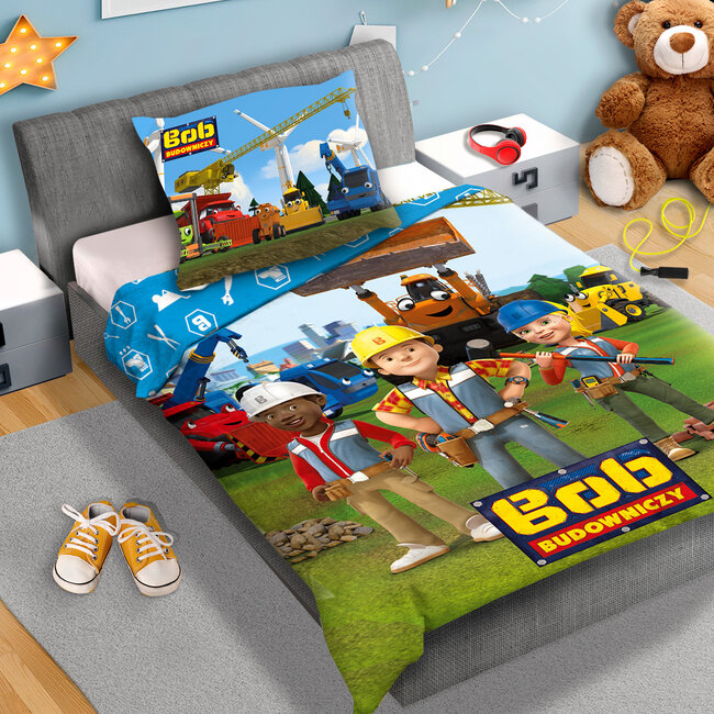 Dekbedovertrek Bob de Bouwer Construction - katoen - 140x200 + 70x90 cm