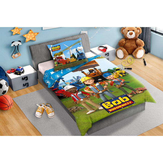 Dekbedovertrek Bob de Bouwer Construction - katoen - 140x200 + 70x90 cm