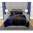 Katoen dekbedovertrek Marmer Zwart Blauw - katoen - 140x200 + 70x90 cm