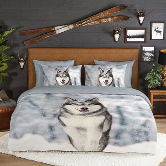 Good Morning Flanel dekbedovertrek Husky