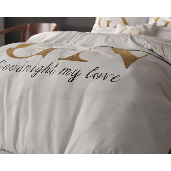 Microvezel dekbedovertrek Good Night - Goud