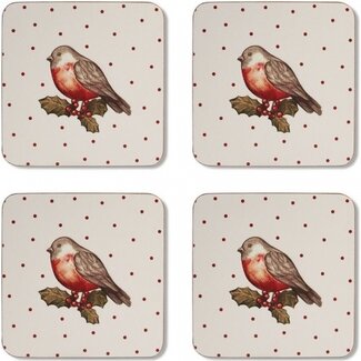 Cooksmart Onderzetters (Per 4 st) Red Robin