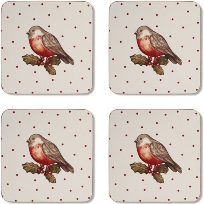 Onderzetters (Per 4 st) Red Robin