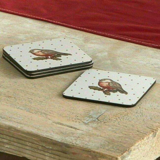 Onderzetters (Per 4 st) Red Robin