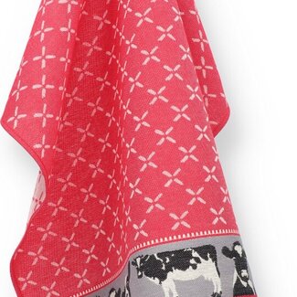 Bunzlau Castle Theedoek Koeien - Rood