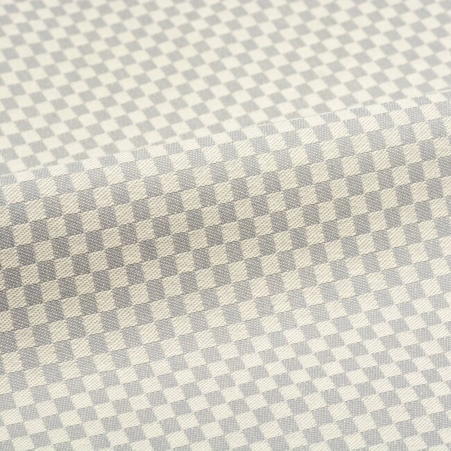 Theedoek Small Check - Grijs