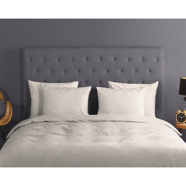 Katoen dekbedovertrek uni - licht zand