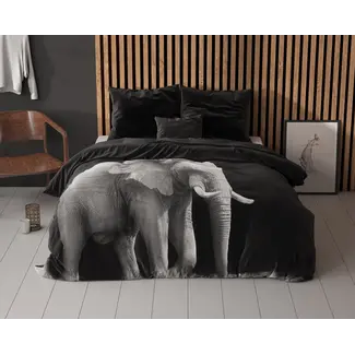 Sleeptime Microvezel dekbedovertrek Elephant - Zwart