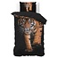Microvezel dekbedovertrek Tiger Icon - Zwart