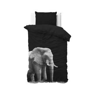 Sleeptime Microvezel dekbedovertrek Elephant - Zwart