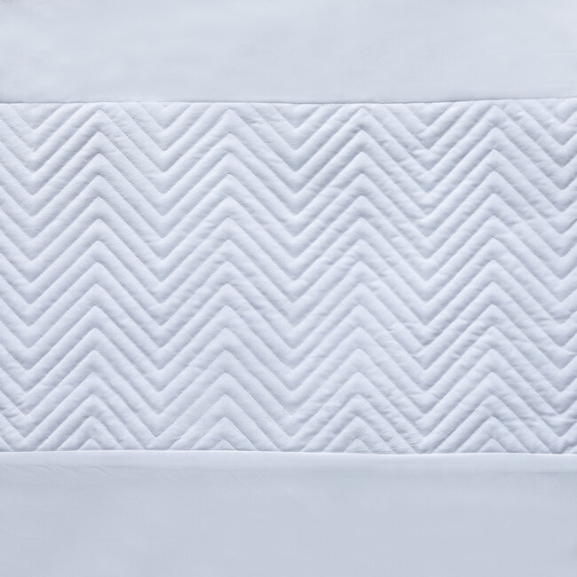 Velvet dekbedovertrek - Crossline - Wit