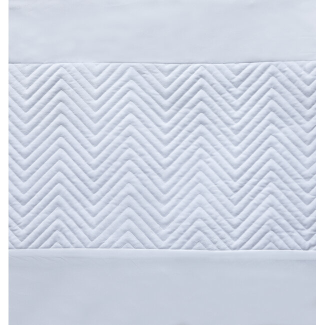 Velvet dekbedovertrek - Crossline - Wit