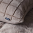 Faux fur dekbedovertrek Check - onderkant microvezel - Taupe