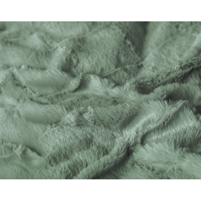 Faux fur dekbedovertrek Check - onderkant microvezel - Groen