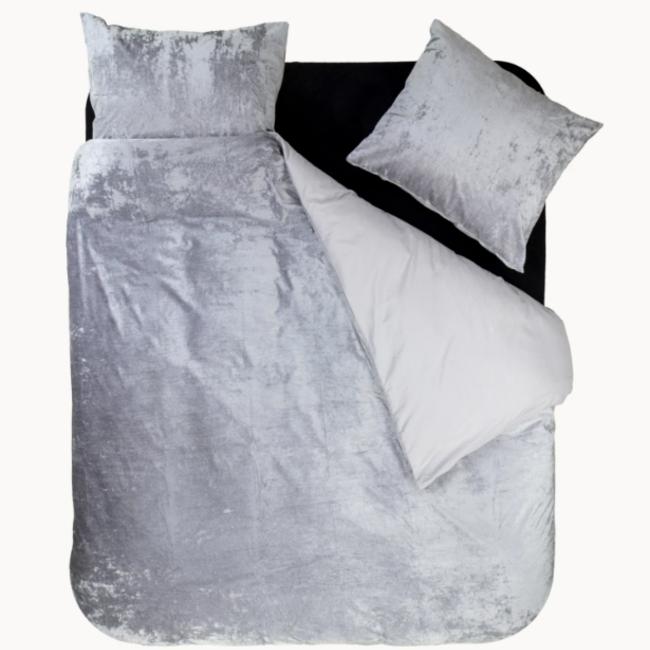 Velvet dekbedovertrek crystal - grijs