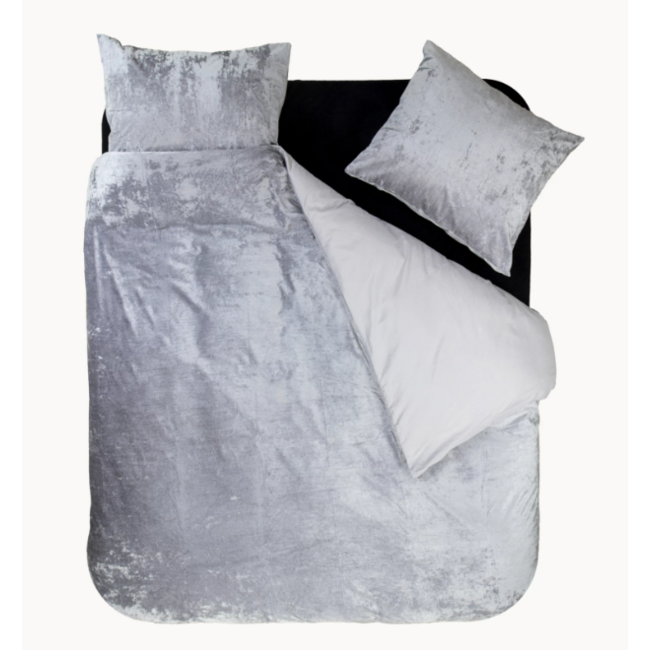 Velvet dekbedovertrek crystal - grijs