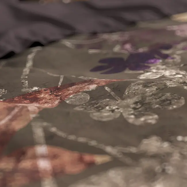 Katoensatijn dekbedovertrek Vivian - Groen