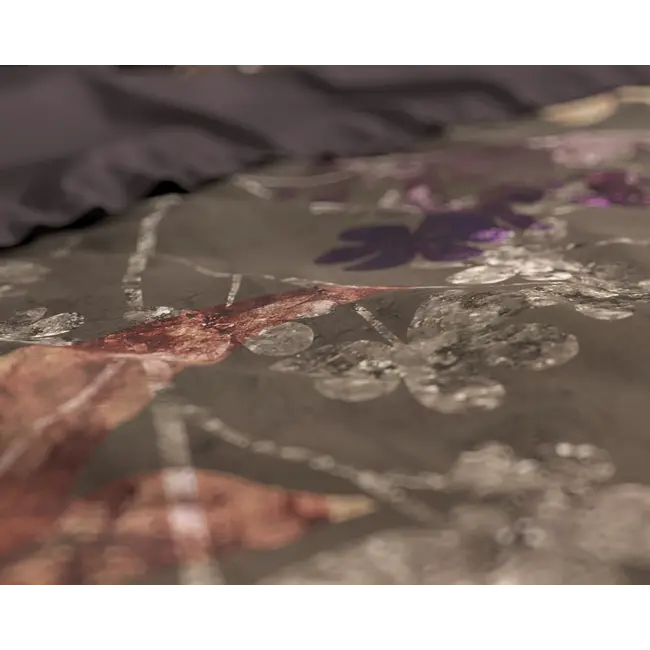 Katoensatijn dekbedovertrek Vivian - Groen