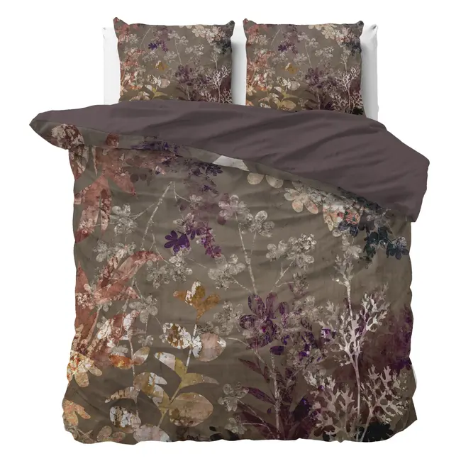 Katoensatijn dekbedovertrek Vivian - Groen