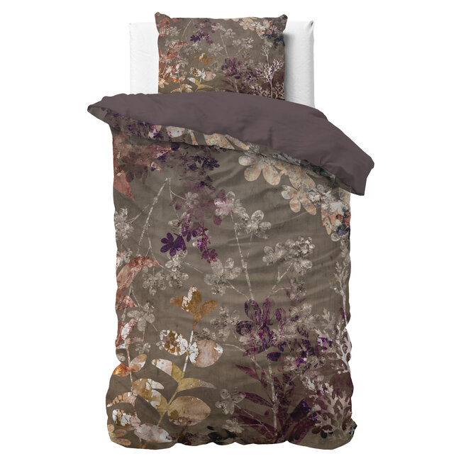 Katoensatijn dekbedovertrek Vivian - Groen