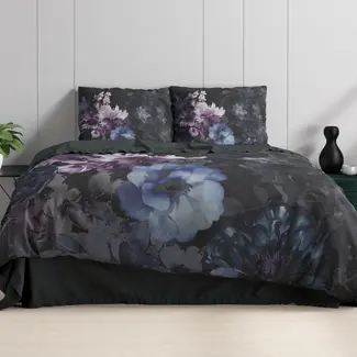 Dreamhouse Katoen satijn dekbedovertrek Delora - Zwart