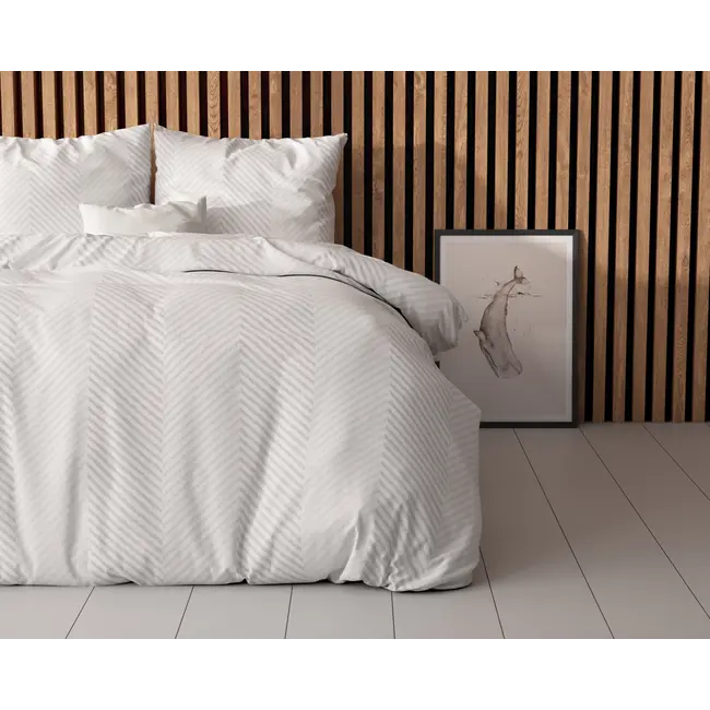 Polykatoen dekbedovertrek Loana - Wit