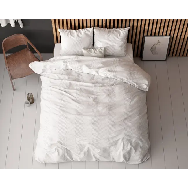 Polykatoen dekbedovertrek Loana - Wit