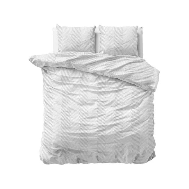 Polykatoen dekbedovertrek Loana - Wit