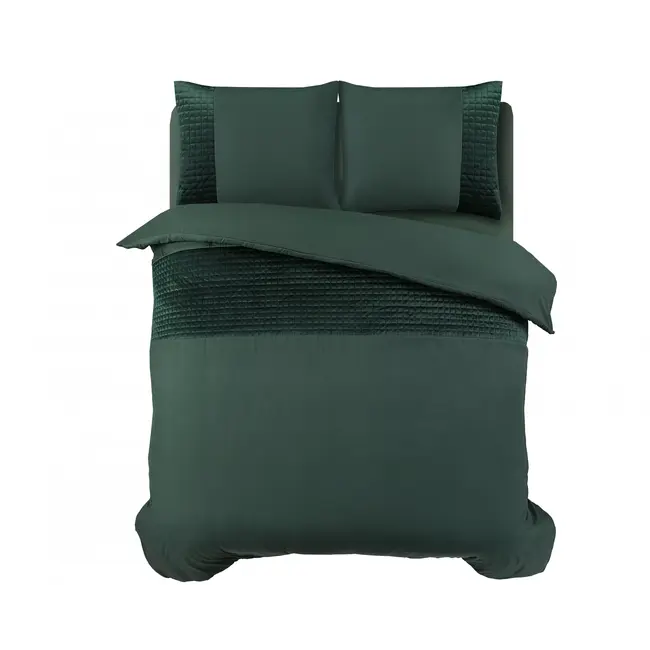 Velvet dekbedovertrek - Band - Groen