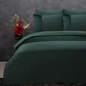 Sleeptime Velvet dekbedovertrek - Band - Groen