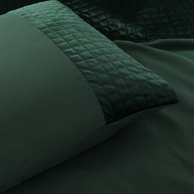 Velvet dekbedovertrek - Band - Groen