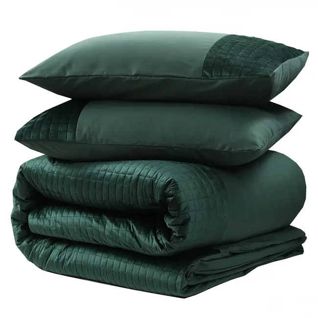 Velvet dekbedovertrek - Band - Groen